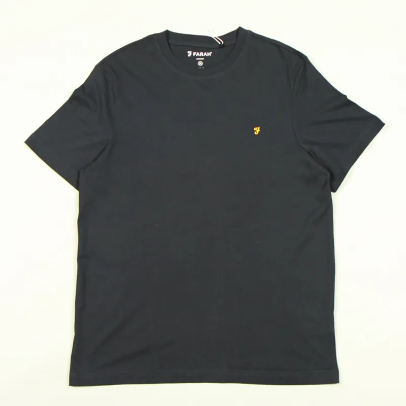 Farah Alexander Circular T-Shirt - True Navy